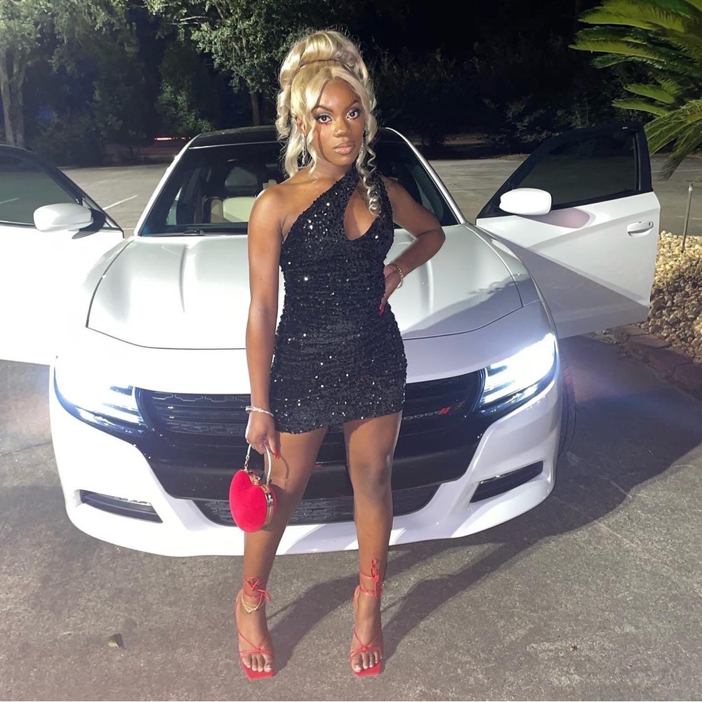 SEQUIN HOMECOMING DRESS